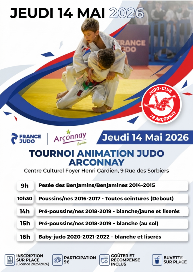 Image de l'actu 'Tournoi Judo Club Arçonnay - Jeudi 14 Mai 2016'